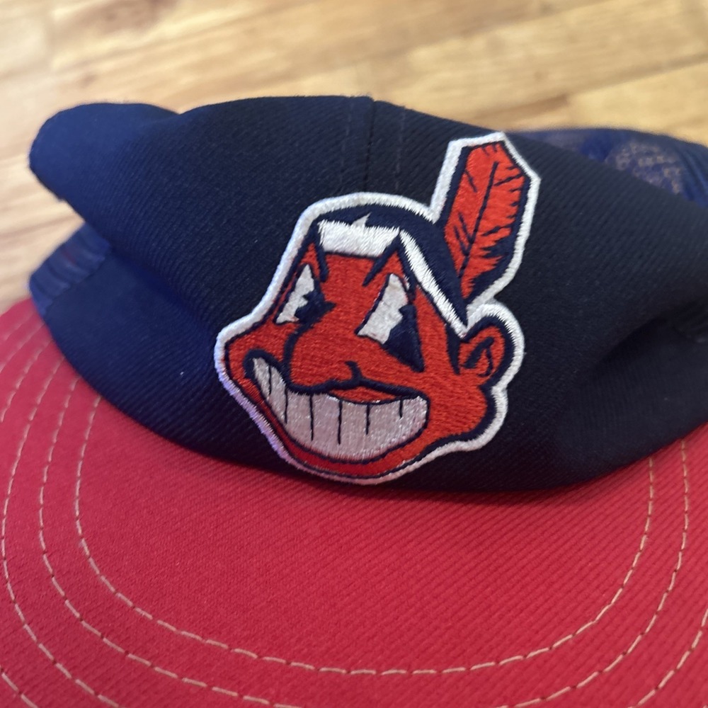 Vintage Cleveland Indians Hat Baseball Cap Snapback Mesh Adjustable Annco D3 - Picture 2 of 5
